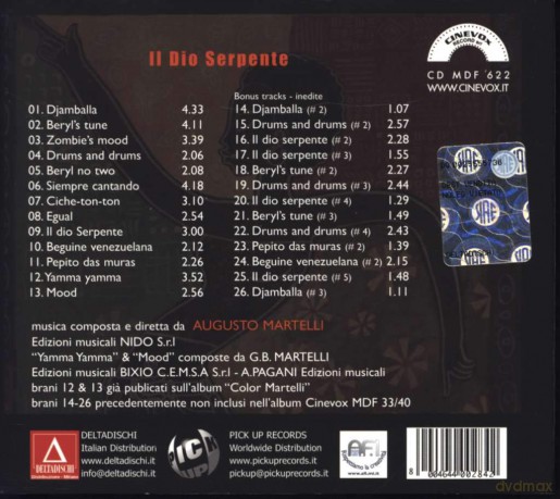 Augusto Martelli: Il Dio Serpente [CD]