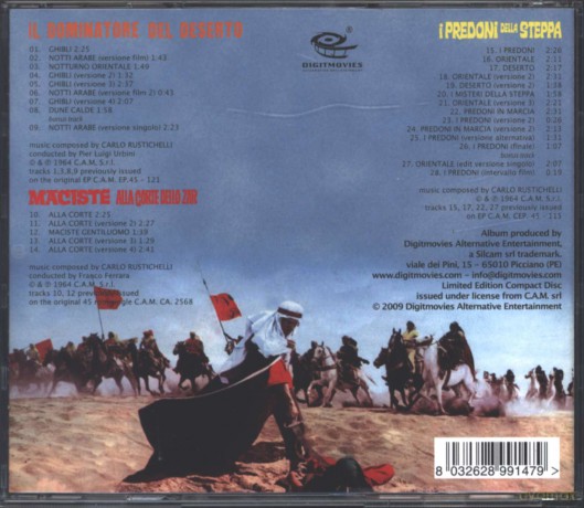 O.S.T.: Il Dominatore Del Deserto - Maciste Alla Corte Dello Zar - I [CD]