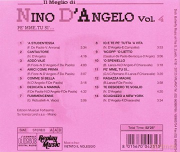 Nino D Angelo: Il Meglio Di Nino D'Angelo Vol. 4 - Pe' Mme, Tu Si [CD]