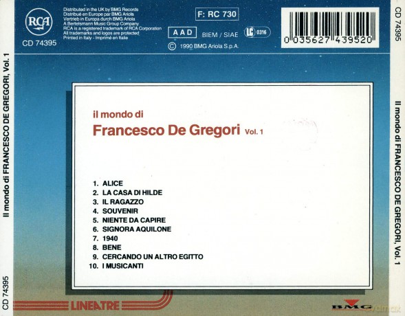 Francesco De Gregori: Il Mondo Di Vol 1 [CD]