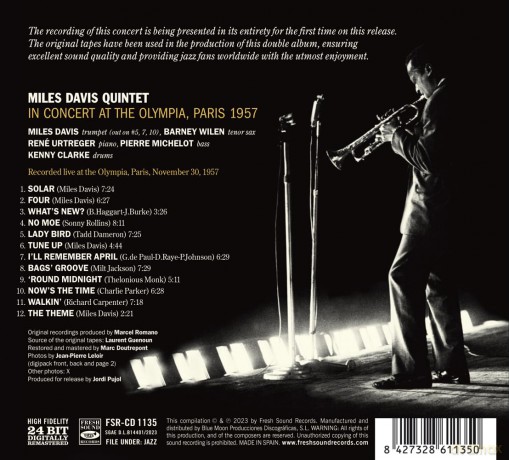 Miles Davis Quintet: In Concert At Olympia Paris 1957 [CD]