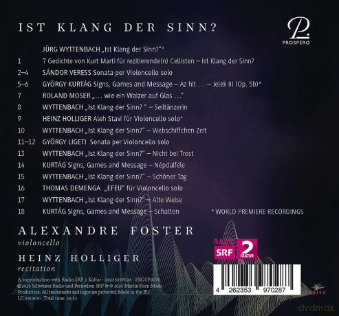 Ist Klang Der Sinn - Zeitgen. Werke FÜR Cello [CD]