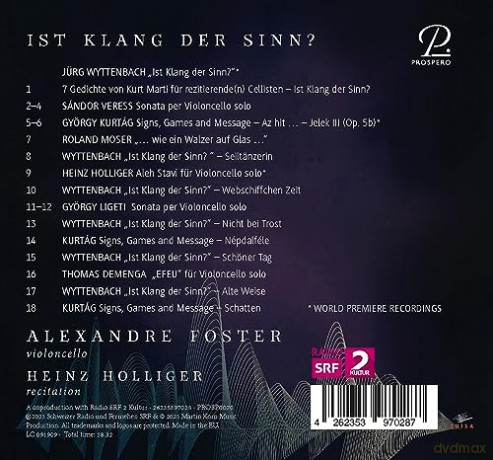 Ist Klang Der Sinn - Zeitgen. Werke FÜR Cello [CD]