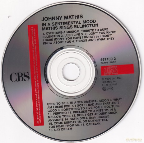 Johnny Mathis - Johnny Mathis In A Sentimental Mood [CD]