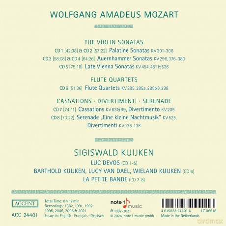 Sigiswald Kuijken: Kammermusik [CD]