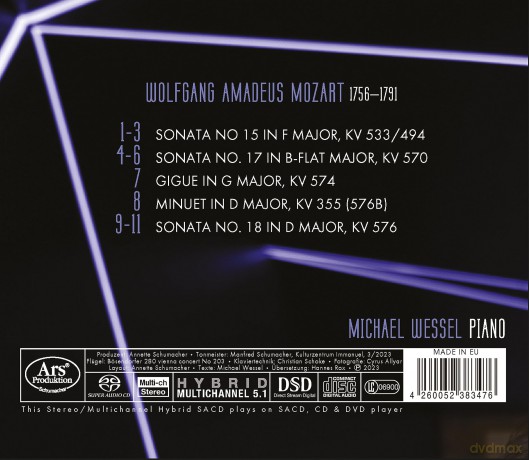 Michael Wessel: Klaviersonaten Kv 533,494,570,576/Gigue [CD]