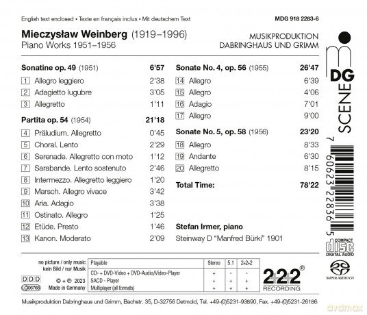 Stefan Irmer: Klavierwerke 1951 - 1956 [CD]