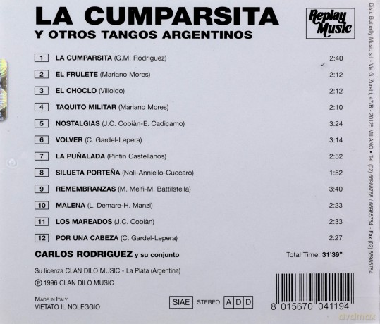 La Cumparsita Y Otros Tangos Argentinos [CD]