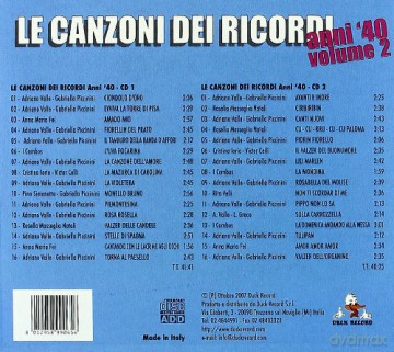 Le Canzoni Dei Ricordi Anni'40 [2CD]
