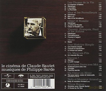 Philippe Sarde: Le Cinema De Claude Sautet [CD]