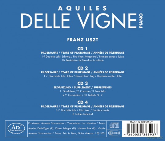 Aquiles Delle Vigne: Les Annees De Pelerinage [CD]