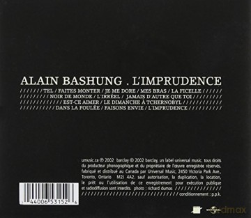 Alain Bashung: l'imprudence [CD]