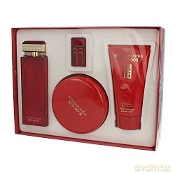 Elizabeth Arden Red Door Zestaw - Woda Toaletowa 100ml Spray + Krem Do Ciała 150ml + Woda Toaletowa 5ml Bez Sprayu + Puder Do Ciała 75 G [4xKOSMETYKI]