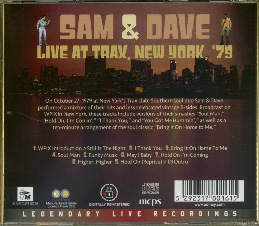 Sam & Dave: Live At Trax New York '79 [CD]
