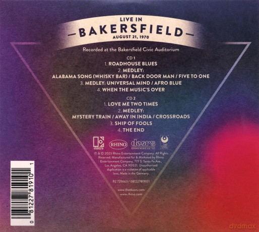 Doors: Live In Bakersfield [2CD]
