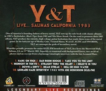Y&T: Live: Salinas California 1983 [CD]