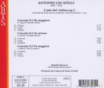 P.A. Locatelli: Locatelli: l'arte Del Violino op.3, Vol. 1 [CD]