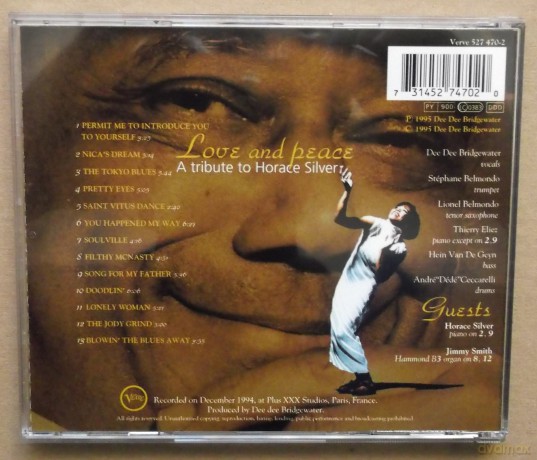 Dee Dee Bridgewater: Love and Peace: A Tribute to Horace Silver [CD]
