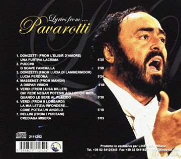 Luciano Pavarotti: Lyrics From Pavarotti [CD]