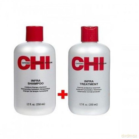 Farouk Chi Infra Zestaw - Szampon Nawilżający 350ml + Kuracja Regenerująca Do Włosów 350ml [2xKOSMETYKI]