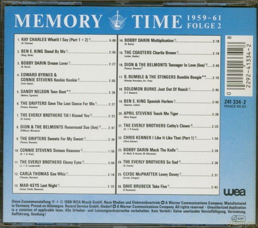 Memory Time - Folge 2 1959-1961 [CD]