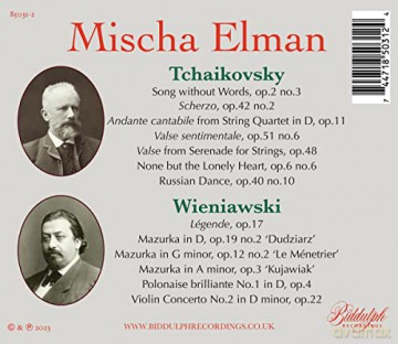 Mischa Elman: Mischa Elman Spielt Tschaikowski Und Wieniawski [CD]