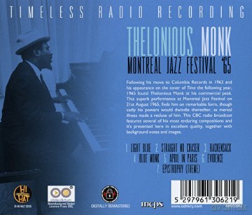 Thelonious Monk: Montreal Jazz Festival '65 [CD]