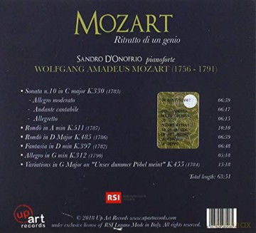 d'onofrio Sandro: Mozart Ritratto Di Un Genio [CD]