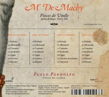 Paolo Pandolfo: Mr. De Machy: Pieces De Violle [CD]