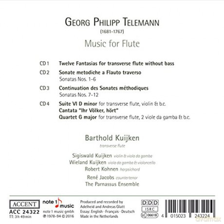 Barthold Kuijken: Music For Lute [4CD]