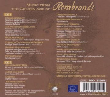 Music From The Golden Age Of Rembrandt [2CD]