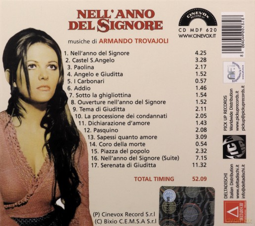 Armando Trovajoli: Nell'anno Del Signore [CD]