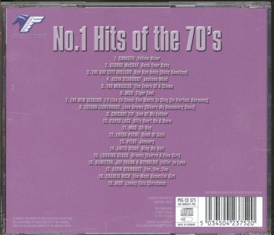 No 1 Hits Of The 70's [CD]