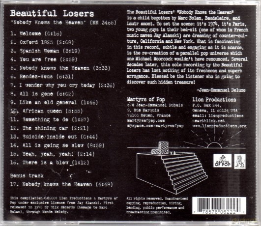 Beautiful Losers: Nobody Knows The Heaven [CD]