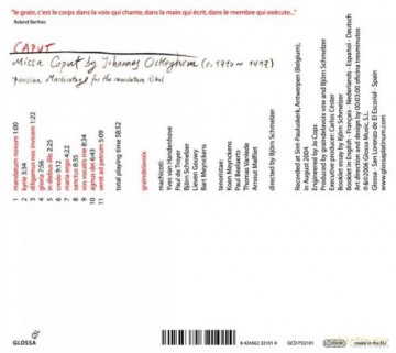Graindelavoix: Ockeghem - Missa Caput [CD]