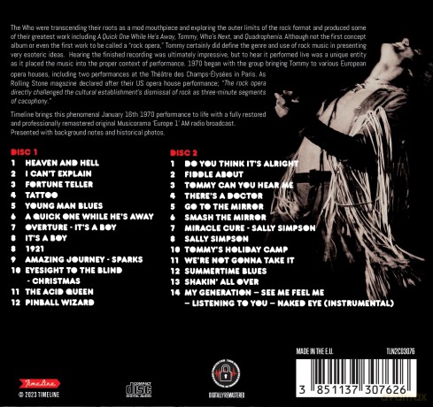 The Who: Paris 1970 [2CD]