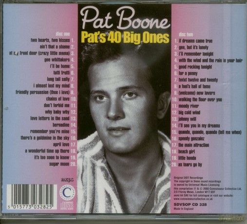 Pat Boone: Pat's 40 Big Ones [2CD]
