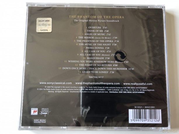 The Phantom of the Opera soundtrack (Upiór w operze) [CD]