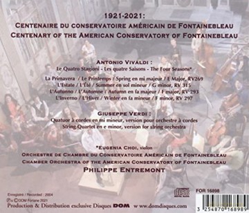 Philippe Entremont - Vivaldi Les 4 Saisons - Verdi Quatuor A Cordes En Mi Mineur [CD]
