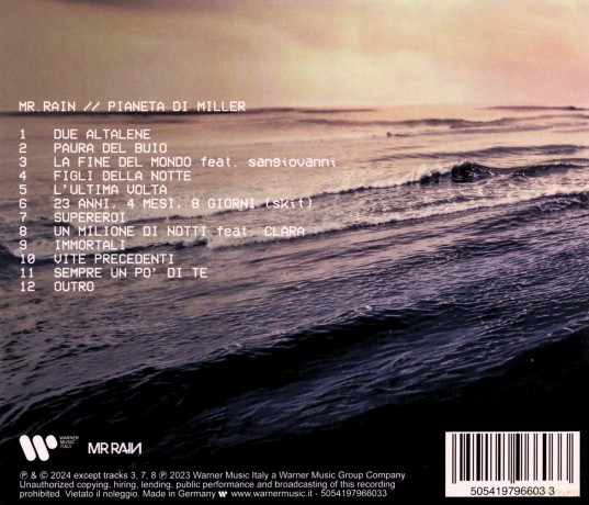 Mr Rain: Pianeta Di Miller [CD]
