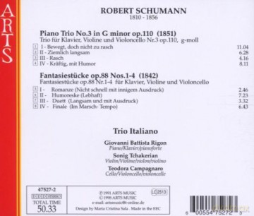 Robert Schumann - Trio Italiano: Piano Trios Volume 2 [CD]