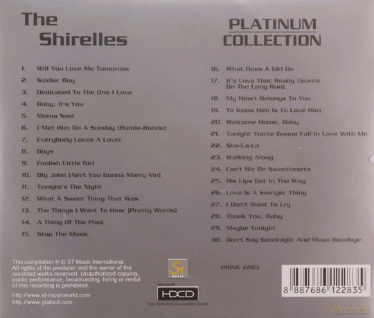 Shirelles: Platinum Collection [CD]