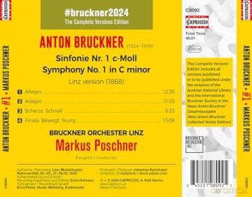 Poschner,Markus/Brucknerorchester Linz - Sinfonie Nr. 1 Linz Version (1868) [CD]