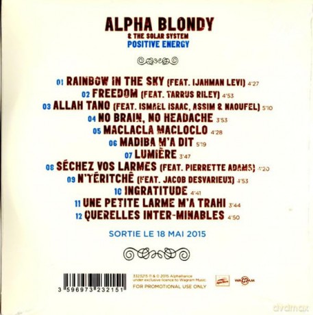 Alpha Blondy: Positive Energy [CD]