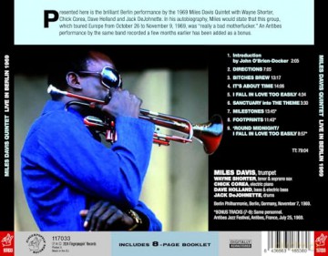 Miles Davis: Quintet Live In Berlin 1969 (+3 Bonus Tracks) [CD]