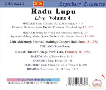 Radu Lupu: Radu Lupu Live Vol. 4 [CD]