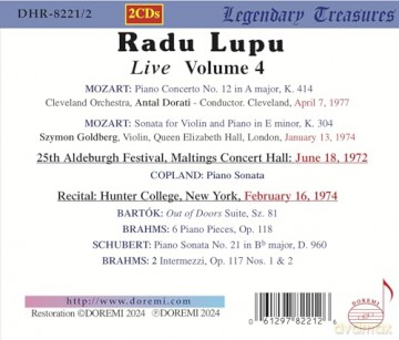 Radu Lupu: Radu Lupu Live Vol. 4 [CD]