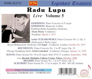 Radu Lupu: Radu Lupu Live Vol. 5 [CD]