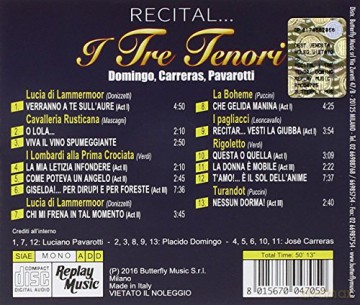 Domingo & Carreras & Pavarotti: Recital - I Tre Tenori [CD]