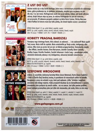 Jennifer Aniston Kolekcja: Z ust do ust / Kobiety pragną bardziej / Szefowie wrogowie [3DVD]